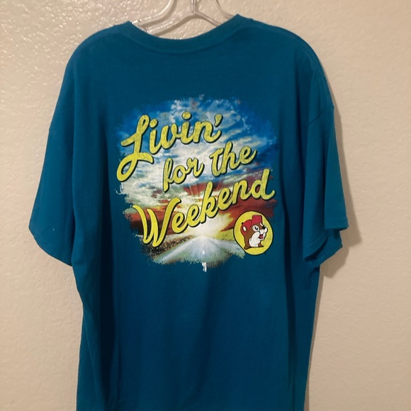 Gildan  Buckie’s Blue Short Sleeve Tee with Graphic - Picture 2 of 3